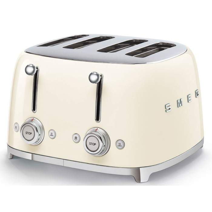 Toaster Grille-Pain Inox 2 Fentes Larges, 7 Niveaux/ Annuler / Réchauffer /  Décongeler Vintage Sandwich Toaster (Crème) : : Cuisine et Maison