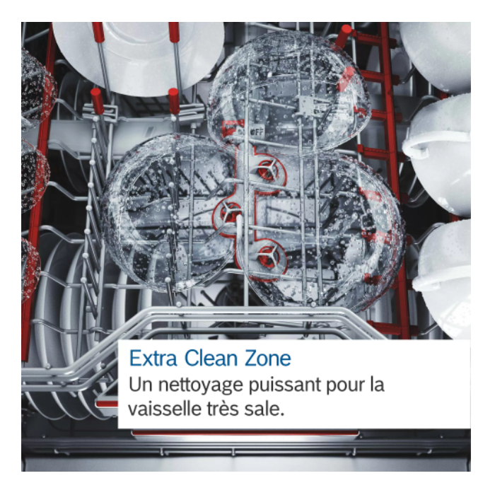 Lave-vaisselle 60 cm à compartiments complets Bosch Technologie du design