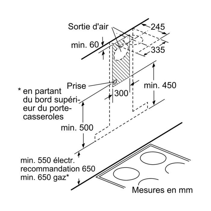 Hotte Siemens décorative murale headFree LC87KHM10